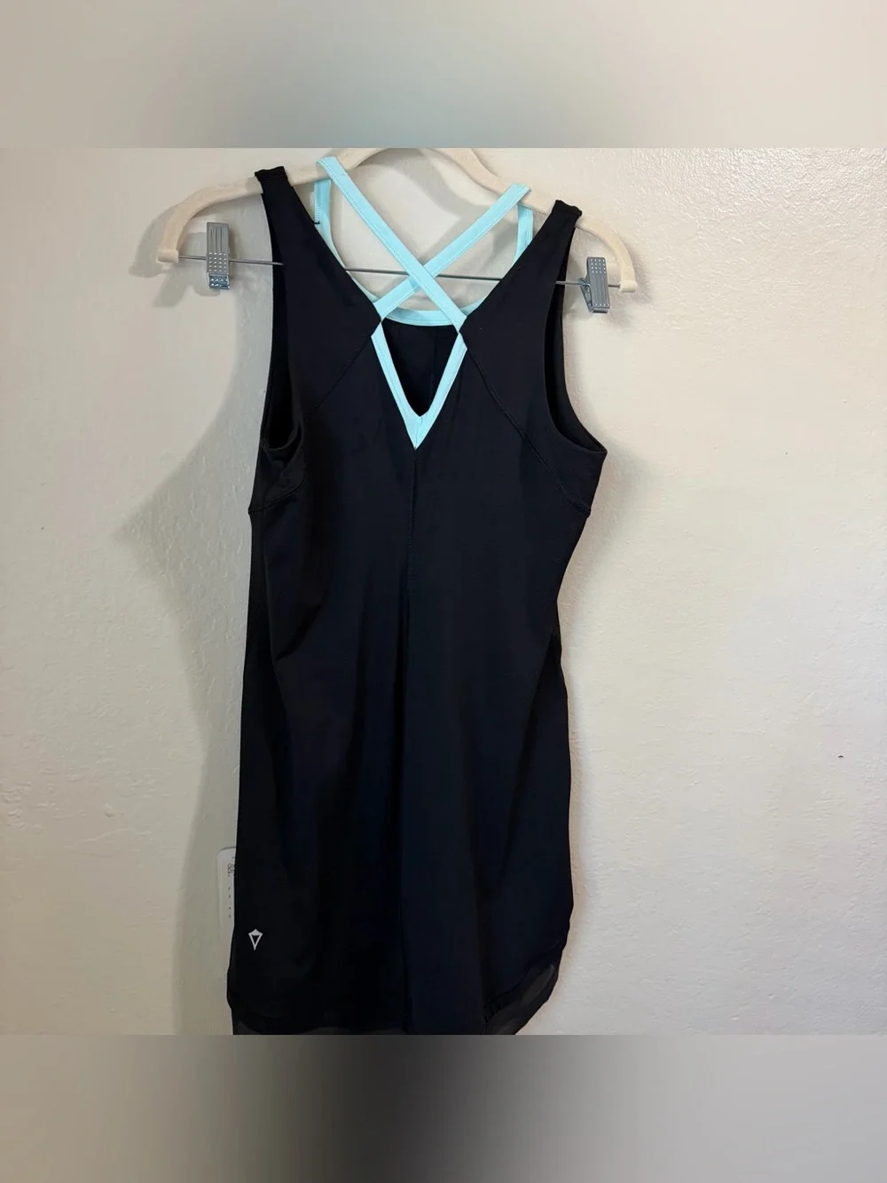 NWT Ivivva By Lululemon Give It Your All Tennis Dress Black Aqua Girls Sz 14